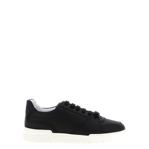 Moschino Black Leather Low Top Men's Sneakers